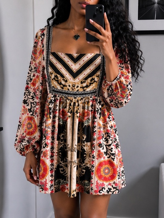 Nikasha Dresses & Skirts - Anthropology Nikasha Floral Patterned Women's Dress large